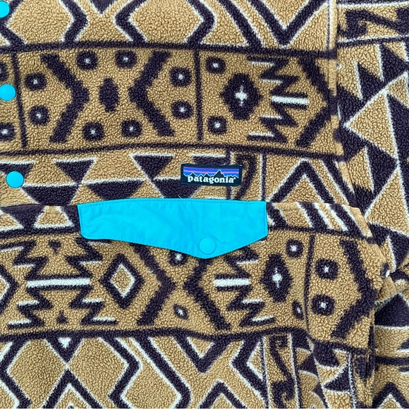 Patagonia Men's Synchilla Brown Aztec Fleece Snap T Pullover Size M - Picture 6 of 6